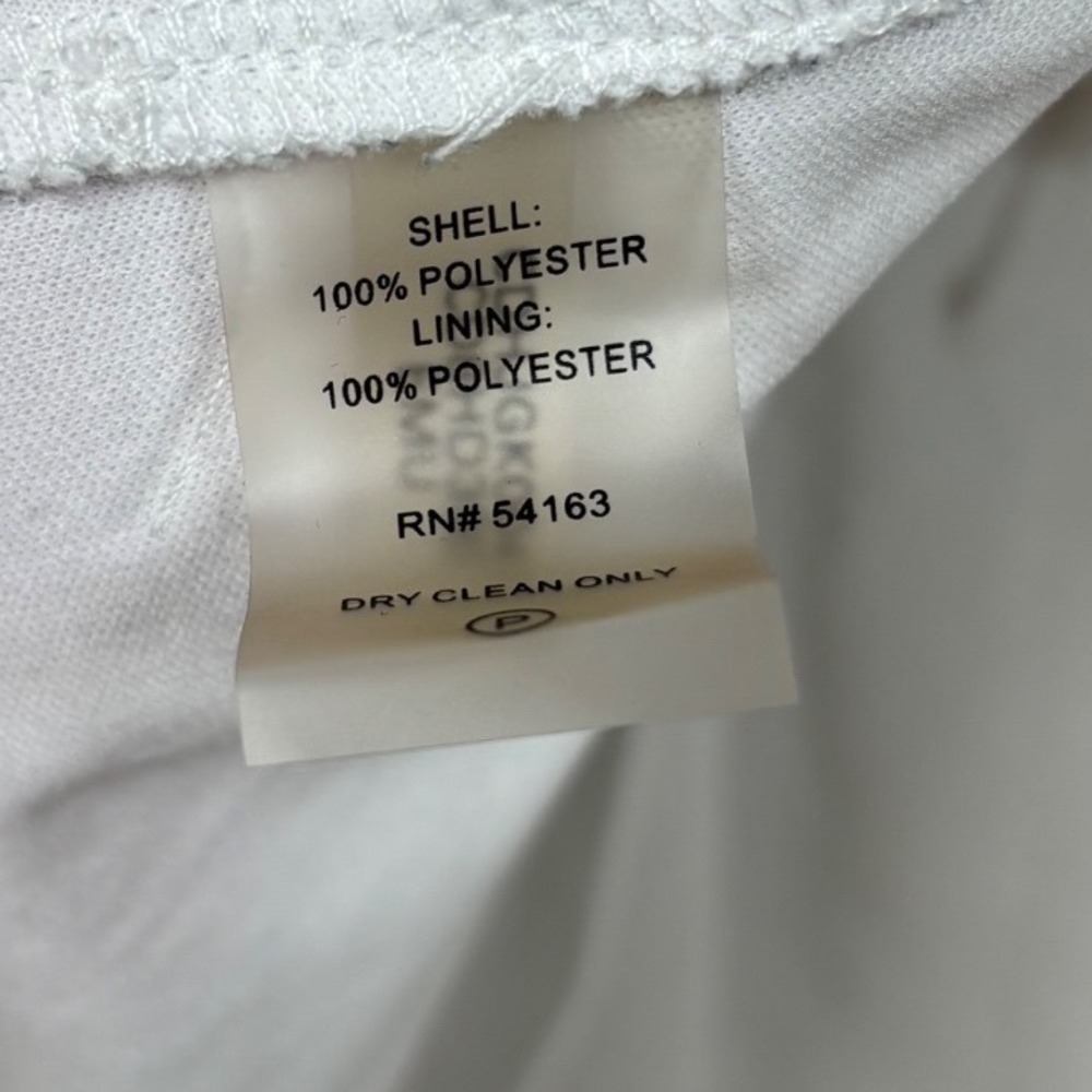 Calvin Klein Shift Dress Women 4 White Pink Orange Floral Sleeveless Chiffon - Picture 6 of 7